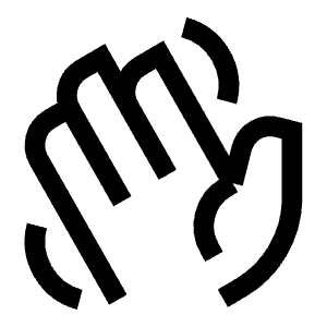 Waving Hand Icon from Sharp Line - Free Set