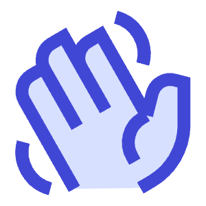 Waving Hand Icon from Sharp Duo - Free Set