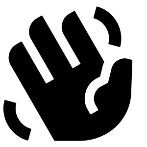 Waving Hand Icon from Sharp Solid - Free Set