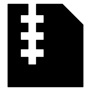 Zip File Icon from Sharp Solid - Free Set