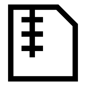 Zip File Icon from Sharp Line - Free Set