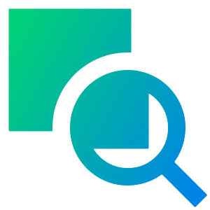 Zoom Document Icon from Sharp Gradient- Free Set