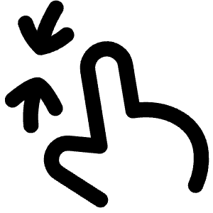 Zoom Out Gesture Icon from Flex Line - Free Set