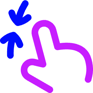Zoom Out Gesture Icon from Flex Neon - Free Set