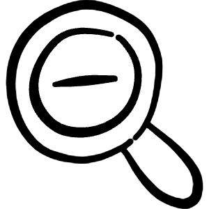 Zoom Out Magnifier 1 Icon from Freehand Line - Free Set