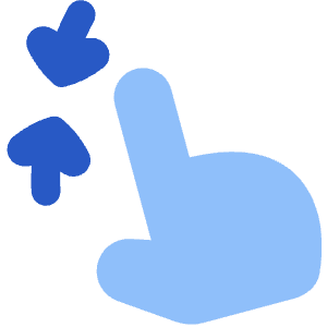 Zoom Out Gesture Icon from Flex Flat - Free Set