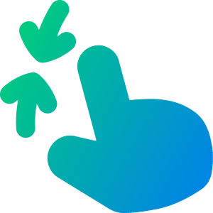 Zoom Out Gesture Icon from Flex Gradient - Free Set