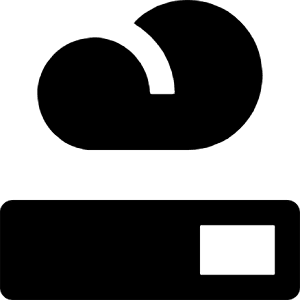 Cloud Progress Half Icon from Nova Solid - Free Set