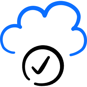 Cloud Check Icon from Freehand Duotone - Free Set