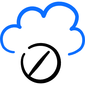 Cloud Disable Icon from Freehand Duotone - Free Set