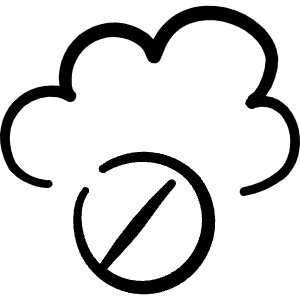 Cloud Disable Icon from Freehand Line - Free Set