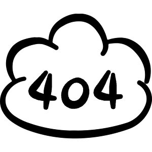 Cloud Error 404 Icon from Freehand - Free Set