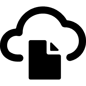 Cloud File Icon from Ultimate Bold - Free Set