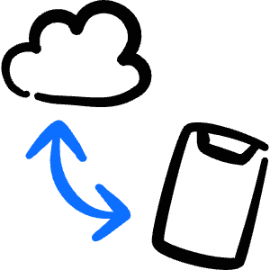 Cloud Phone Exchange Icon from Freehand Duotone - Free Set