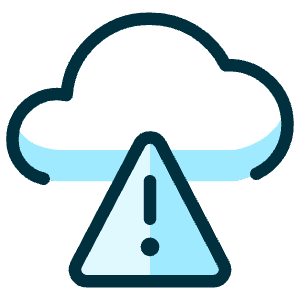 Cloud Warning Icon from Ultimate Duotone - Free Set
