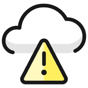 Cloud Warning Icon from Ultimate Colors - Free Set