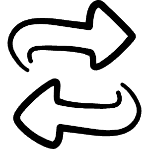 Data Transfer Sync Icon from Freehand Line - Free Set
