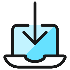 Laptop Download Icon from Ultimate Colors - Free Set