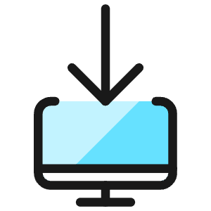 Monitor Download Icon from Ultimate Colors - Free Set