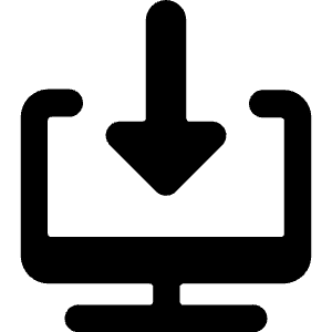 Monitor Download Icon from Ultimate Bold - Free Set