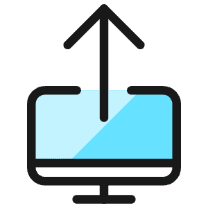 Monitor Upload Icon from Ultimate Colors - Free Set