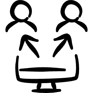 Network Monitor Team 1 Icon from Freehand Line - Free Set