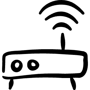 Network Router Signal 1 Icon from Freehand Line - Free Set