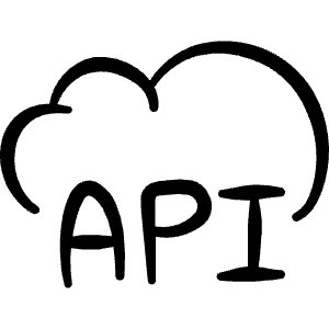 Server Api Cloud Icon from Freehand Line - Free Set