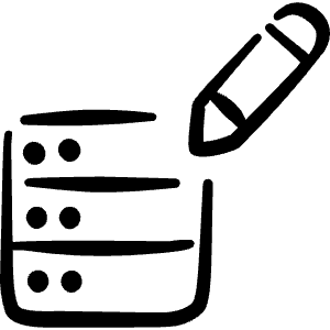 Server Edit Icon from Freehand Line - Free Set