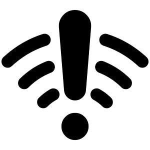 Wifi Alert Attention Icon from Ultimate Bold - Free Set