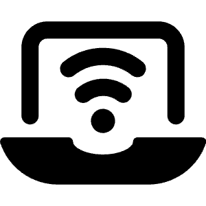 Wifi Laptop Icon from Ultimate Bold - Free Set