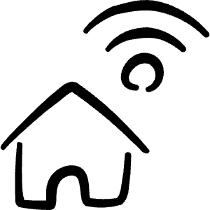 Wireless House Signal Icon from Freehand Line - Free Set