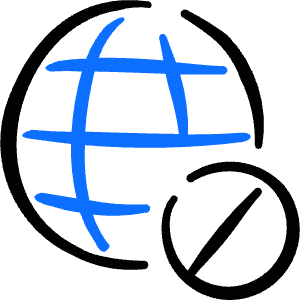 Worldwide Web Disable Icon from Freehand Duotone - Free Set