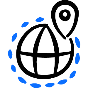 Worldwide Web Location Pin Icon from Freehand Duotone - Free Set