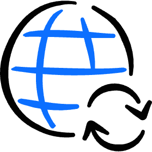 Worldwide Web Sync Icon from Freehand Duotone - Free Set