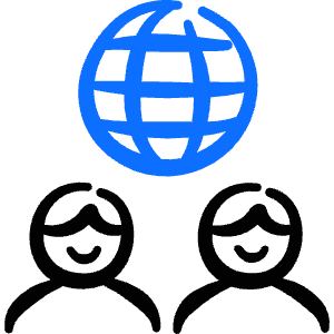 Worldwide Web Users Icon from Freehand Duotone - Free Set