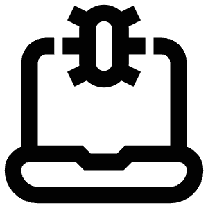 Bug Laptop Icon from Atlas Line Set
