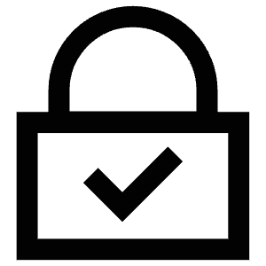 Check Padlock Icon from Atlas Line Set