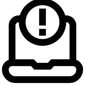 Exclamation Laptop Icon from Atlas Line Set