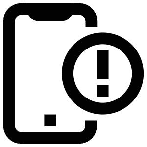 Exclamation Mobile Icon from Atlas Line Set