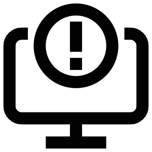 Exclamation Monitor Icon from Atlas Line Set