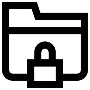 Folder Padlock Icon from Atlas Line Set