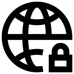 Global Padlock Icon from Atlas Line Set