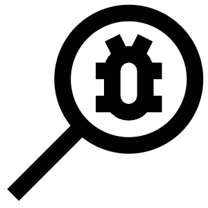Magnifying Glass Bug Icon from Atlas Line Set