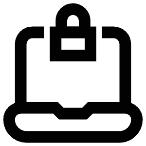 Padlock Laptop Icon from Atlas Line Set