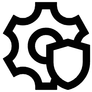 Settings Shield Icon from Atlas Line Set