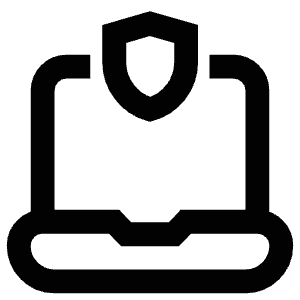 Shield Laptop Icon from Atlas Line Set