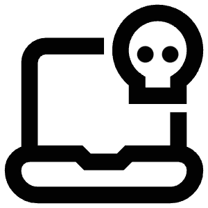 Skull Laptop Icon from Atlas Line Set