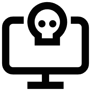Skull Monitor Icon from Atlas Line Set