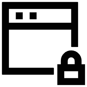 Window Padlock Icon from Atlas Line Set